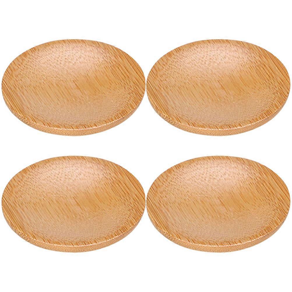 Bamboo Kitchen Table Decor Coasters Heat Resistant For Outdoor Gathering 4Pcs