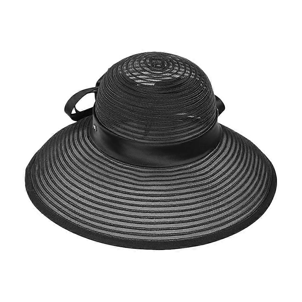 Sun Hat Wide Brim Sunshade Hat with Bowknot 5Pcs for Summer Use