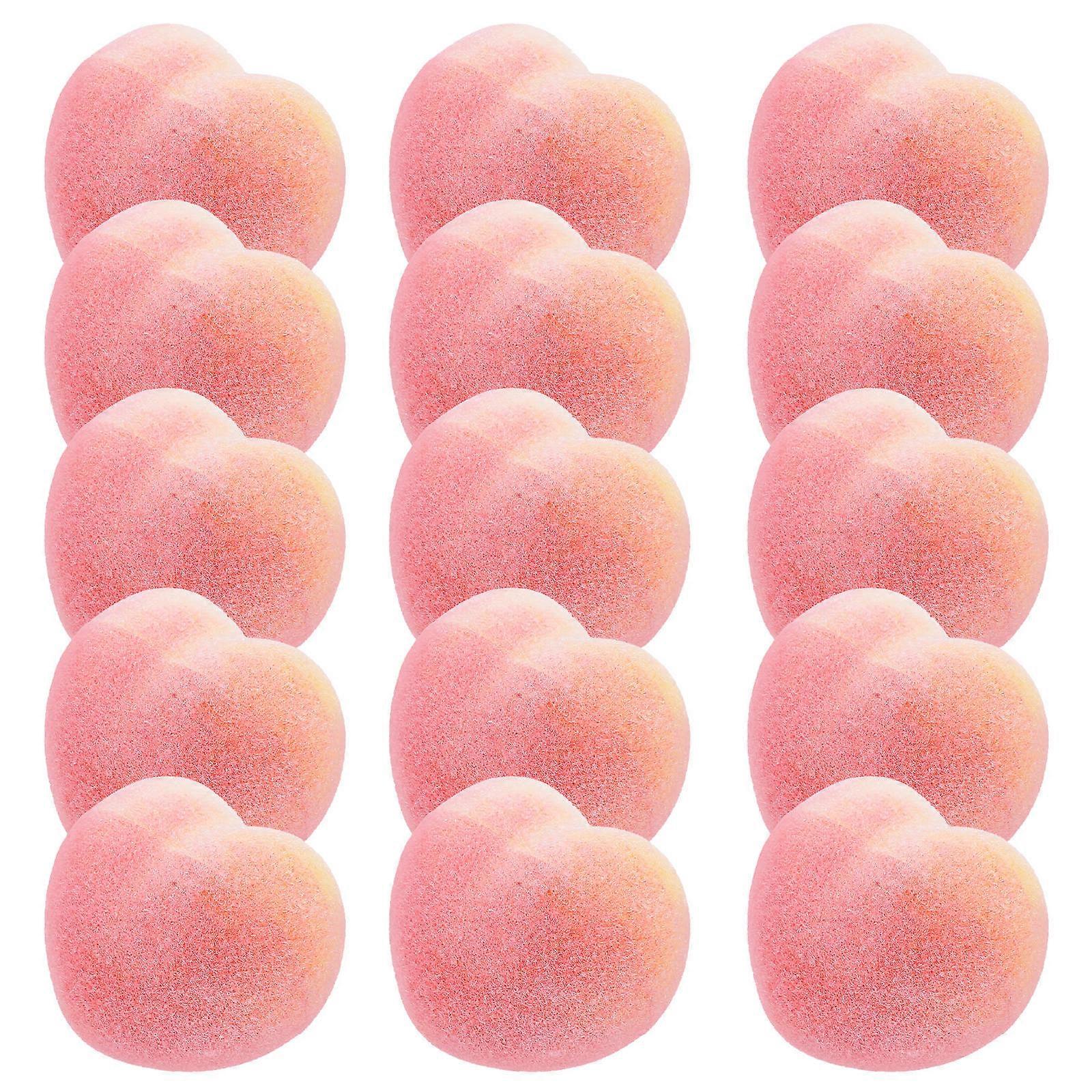 Pink Mini Peach Model Artificial Fruit for Decorative Use 20Pcs Foam
