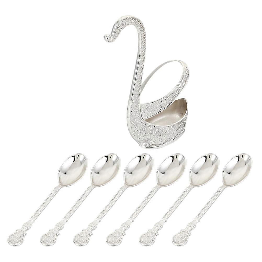 Swan Designed Storage Rack Spoon Holder for 4Sets Home Kitchen