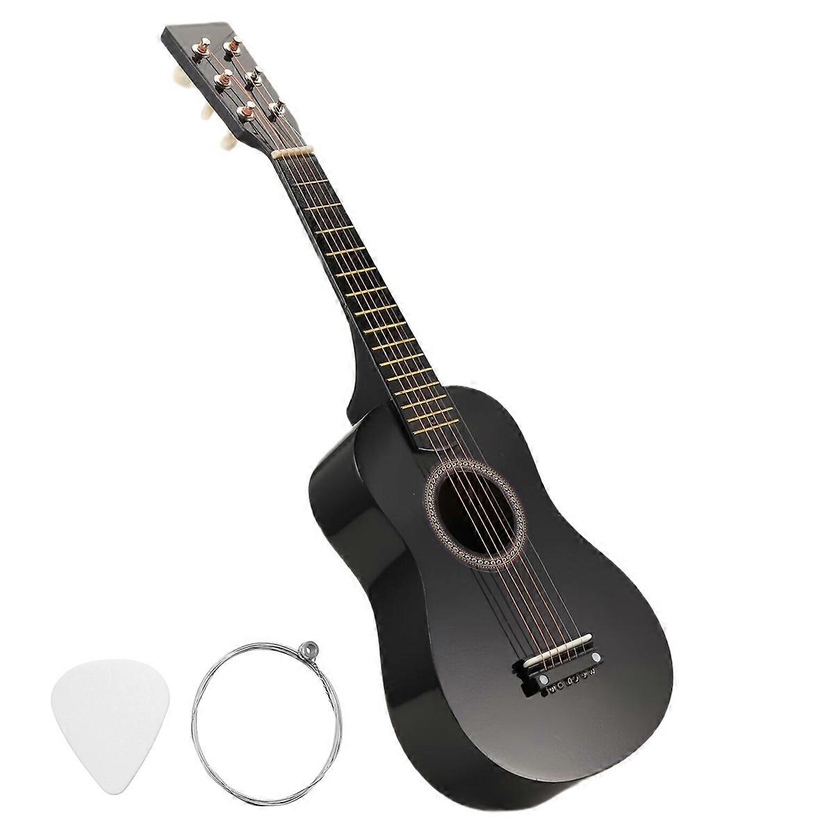Mini 23 Inch Basswood 12 Frets 6 String Acoustic Guitar with Pick and Strings for Kids / Beginners
