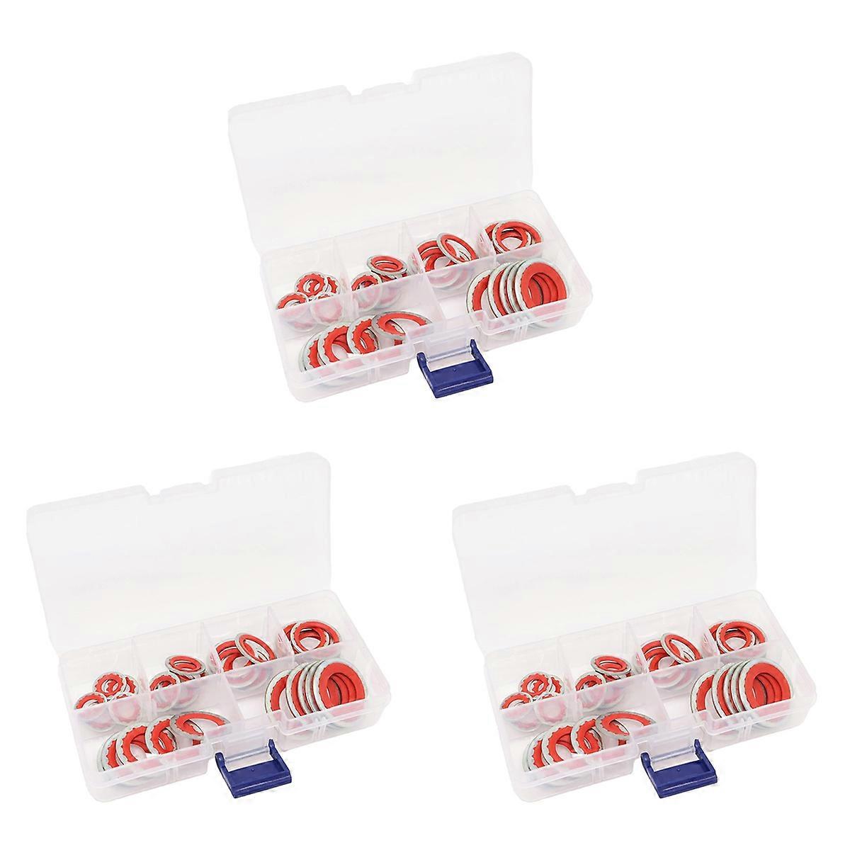 180pcs A/C Gasket Assortment,AC Compressor Seals Automotive Air Conditioning Compressor Port Seal Wa