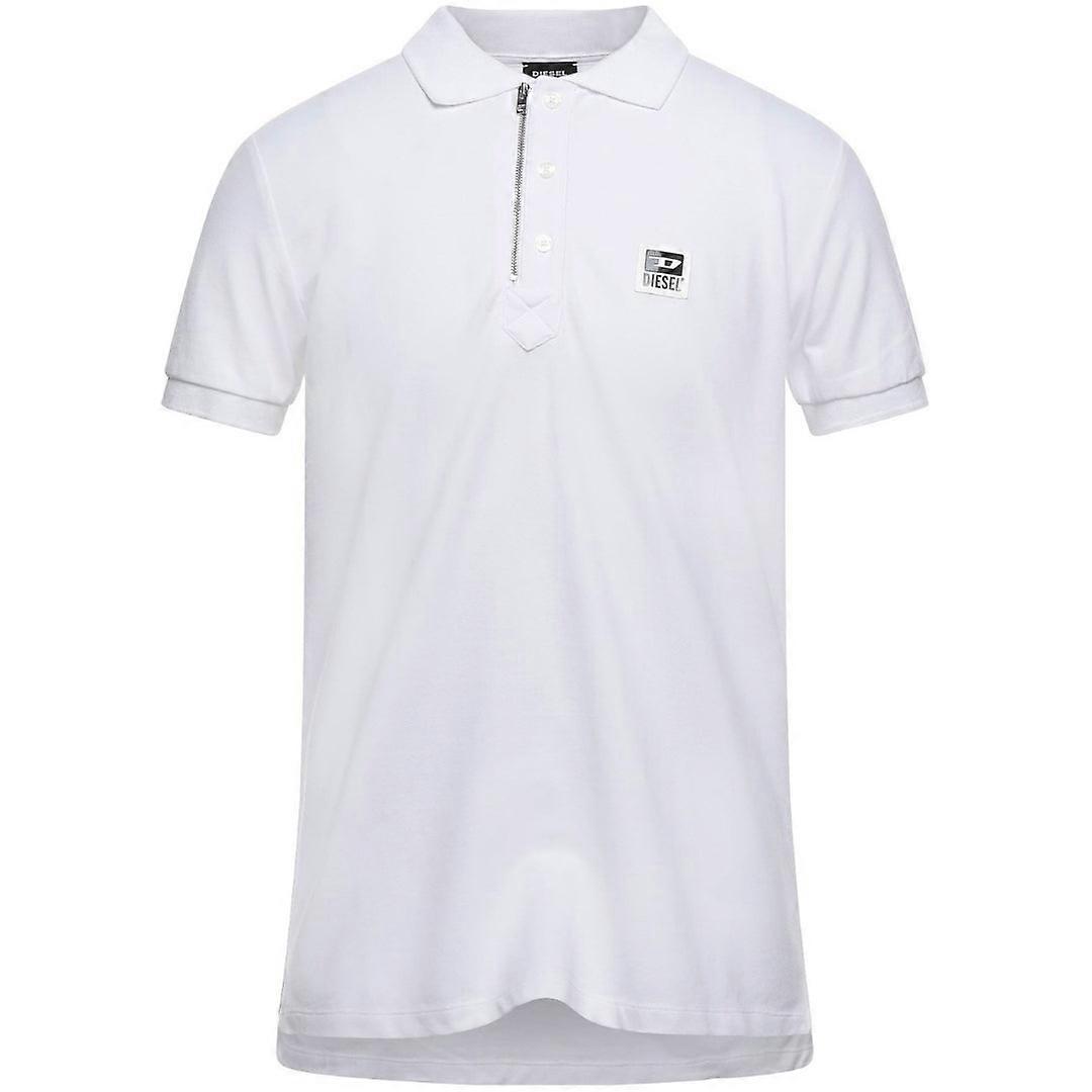 Diesel T-Harry 白色拉链开合 Polo 衫