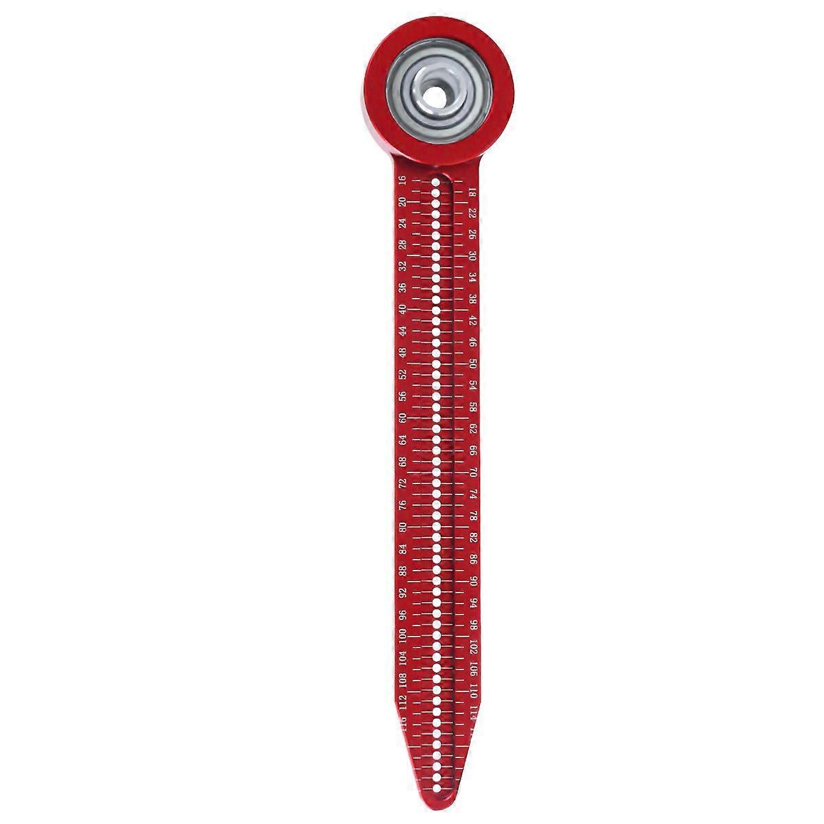 Concentric Compass Circular Ruler Woodworking Circular Drawing Tool Pocket Ruler Mini Ruler Rounded Ruler Drawing Tools Red Aluminum Alloy