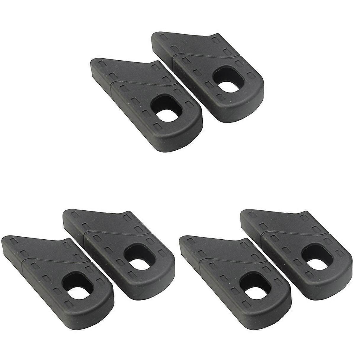 2PCS Universal Bicycle Fixed Gear Rubber Crank Protector Cover, Black