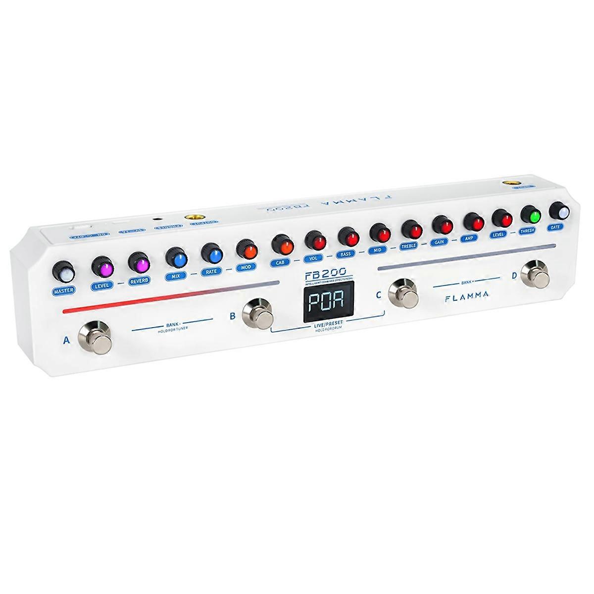 FB200 Intelligent Multi-Effects Pedal with 40 Presets 10 AMP Models 10 CAB Simulations 9 IR Slots