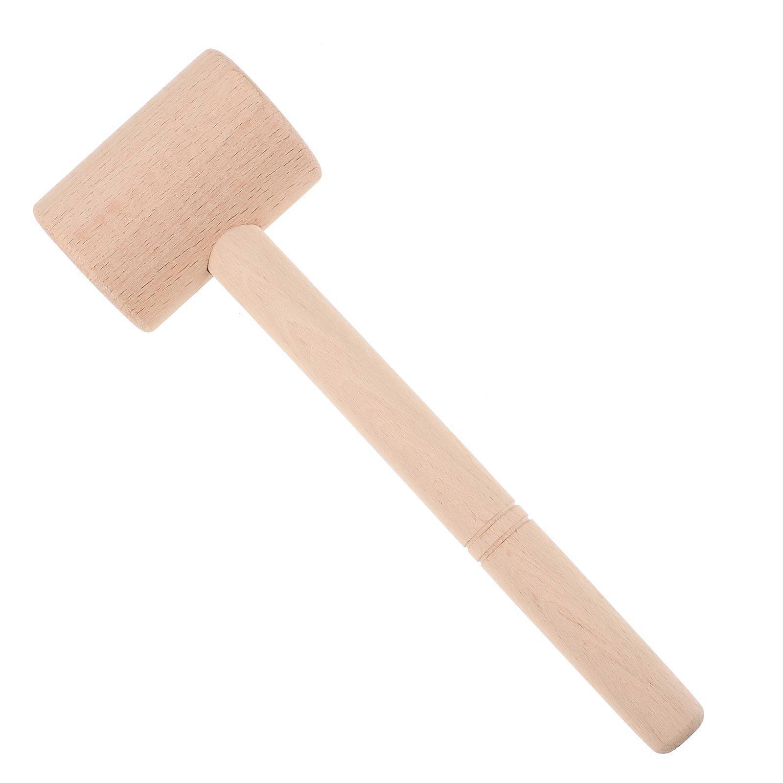 Khaki Wooden Gavel Judge Hammer Convenient Design Designed For Auction Courtroom Use 26x8cm 1Set