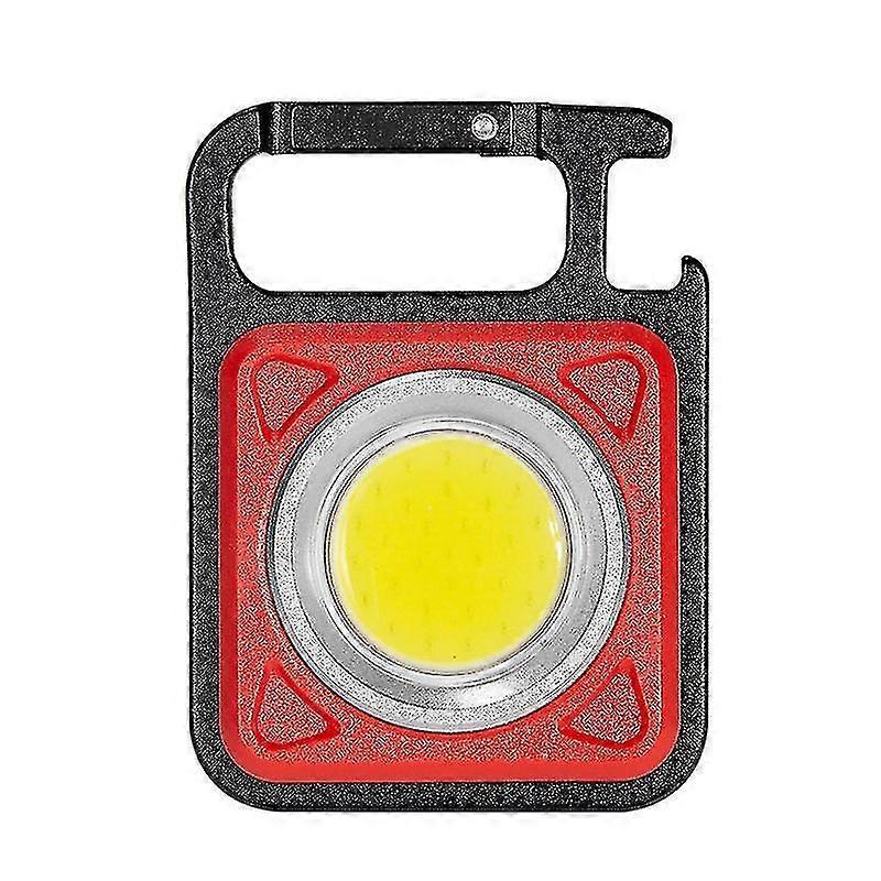 ミニポータブル懐中電灯キャンプライト、コブキーホルダー懐中電灯、Ip64防水充電式屋外投光器