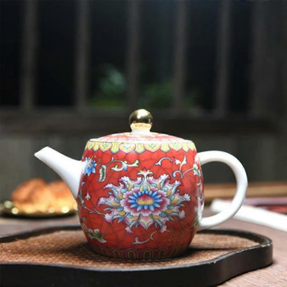 Ceramic Teapot Kung Fu Tea Set, Single Pot, Blue and White Porcelain, Small Flower Pattern Teapot for Household Use Ref: 9637
