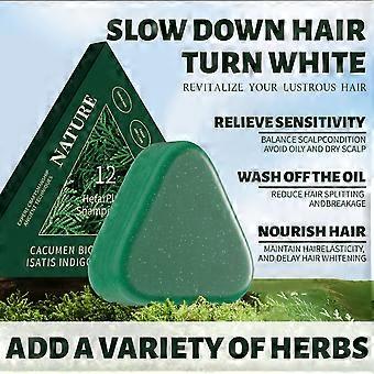 Nature Triangle Shampoo Bar, Nature Seven Green Soap Shampoo, Usman Grass shampoo Bar, Calming & Strengthens Hair for Women and Mens