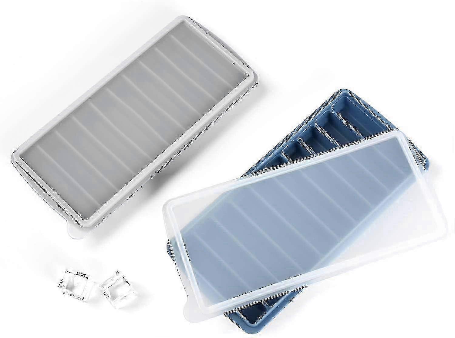 2-Pack Ice Cube Trays with Lids Easy Push and Pop Out Design Perfect for Sports and Water Bottles Edition 0923