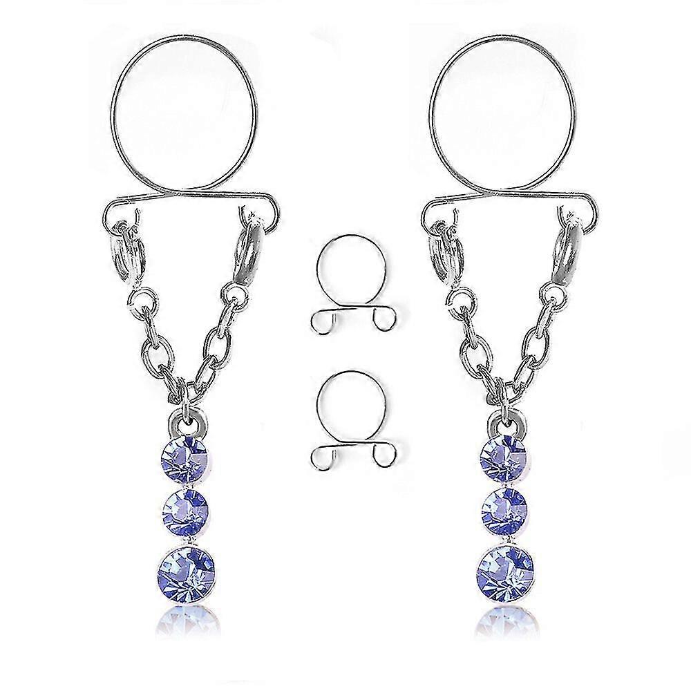 hamis mellbimbógyűrű testékszer, piercing nélküli, klipszes, 1 pár