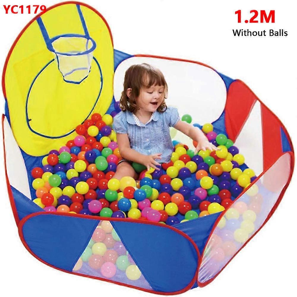 1.2M Children's Pool Balls Folding Kid Play Tent Cartoon Ball Pit Pool Portable Outdoor Indoor Baby Ball Pit with Basket For Kid