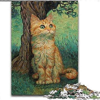Jigsaw Puzzles for Teenagers Gifts Night Sky Cat Puzzle,Unique Birthday And Gifts - PT 5302