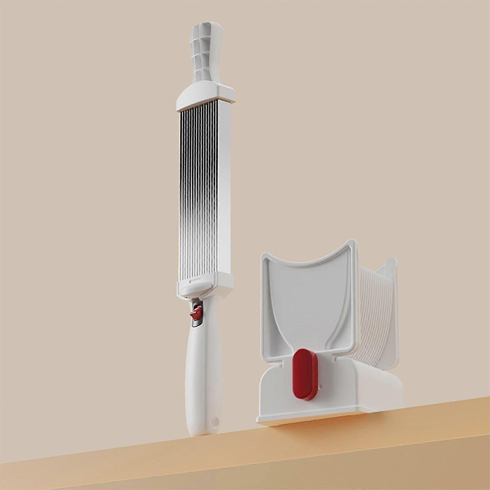 25-26 Frischfleischschneider, einstellbare Dicke, Edelstahl, manueller Fleischschneider, Fleischschneider – Weiß