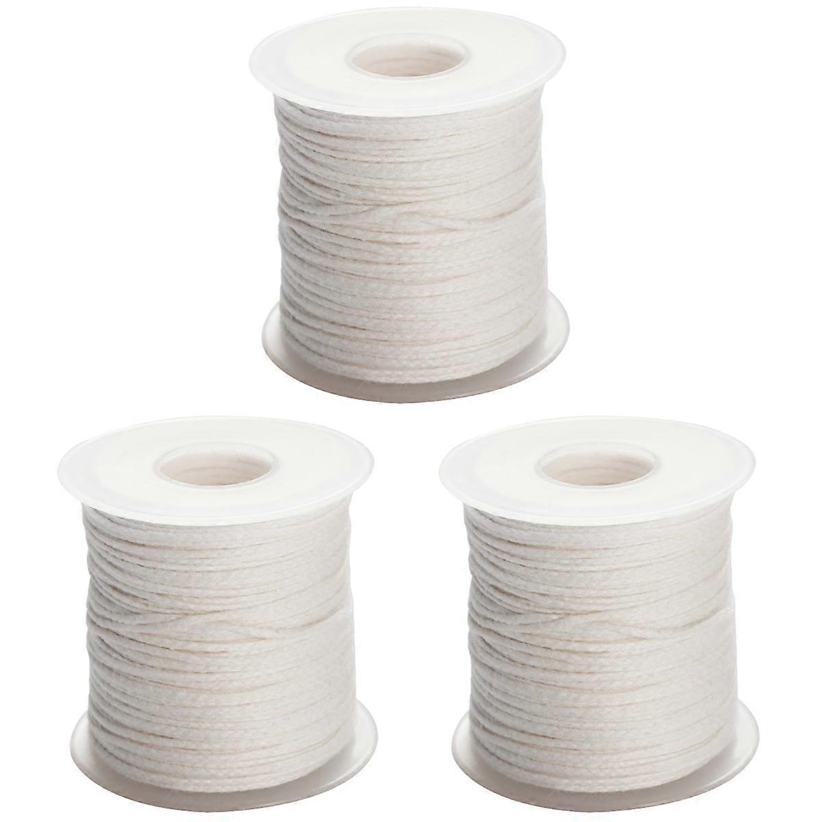 3 Rolls Candle Wick Making Wicks Spool Organic White