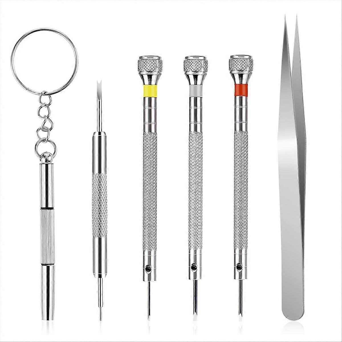 Watchmaker Screwdriver 0.8-1.4mm Precision Screwdriver with Tweezer
