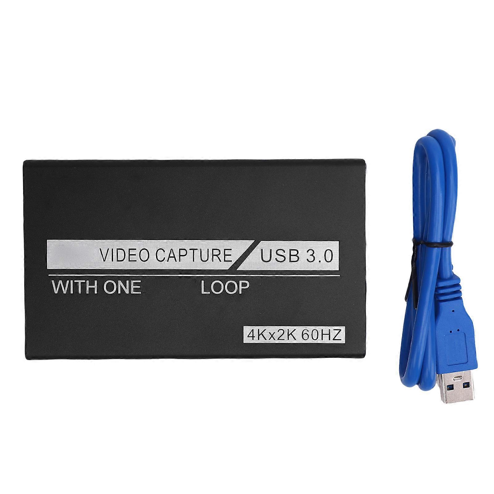 4K Video Capture Card for Streaming with USB 3.0, 1080P 60FPS Output, Loop Out