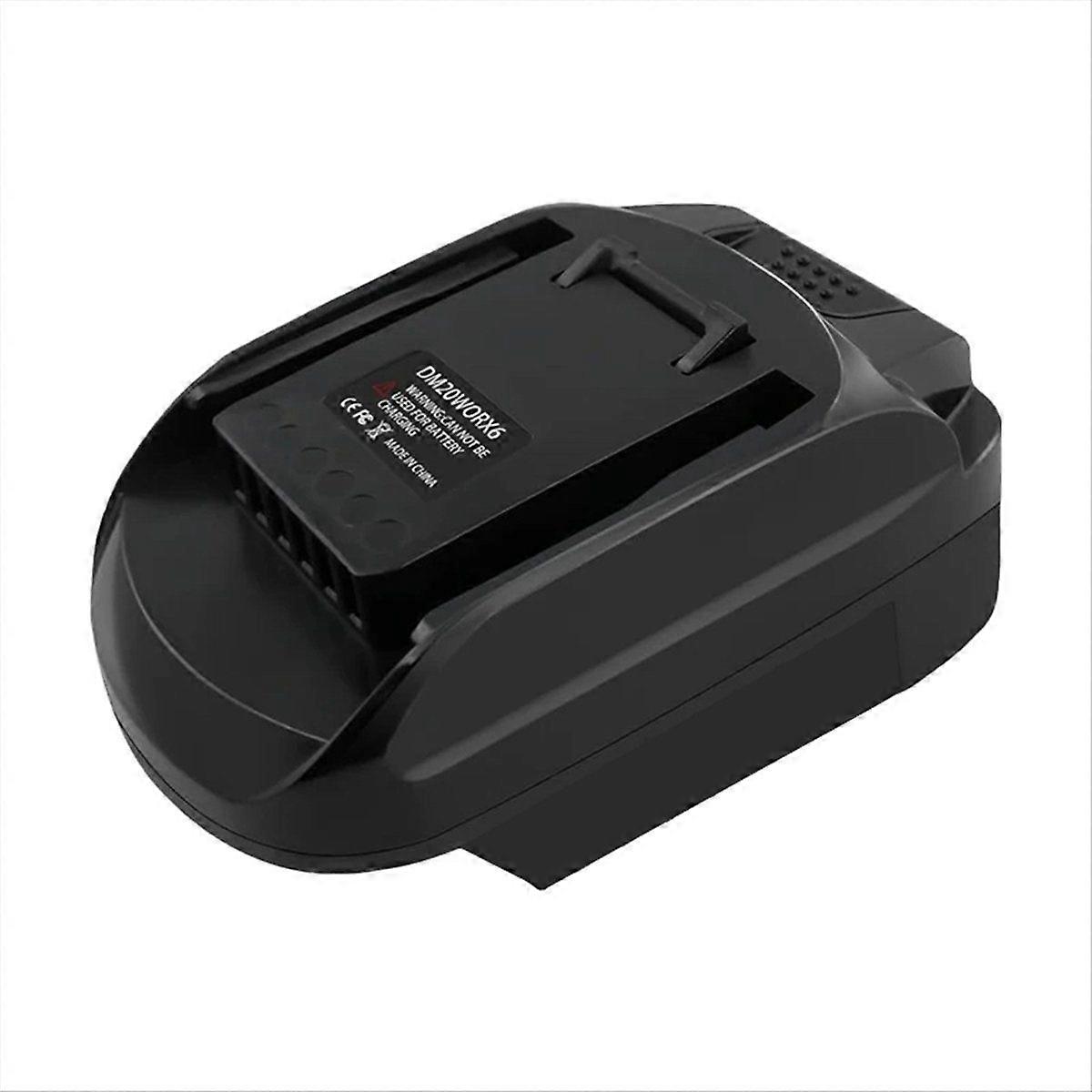 DM20WORX6 Power Tool Adapter Converter for 18V 20V Lithium Battery for 20V 6 Pin Power Tools