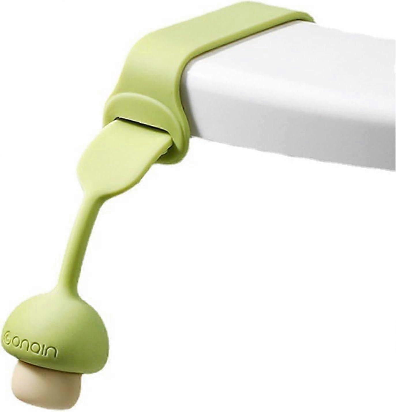 Sollevatore per coperchio WC in silicone antiscivolo con clip regolabile, maniglia a forma di fungo