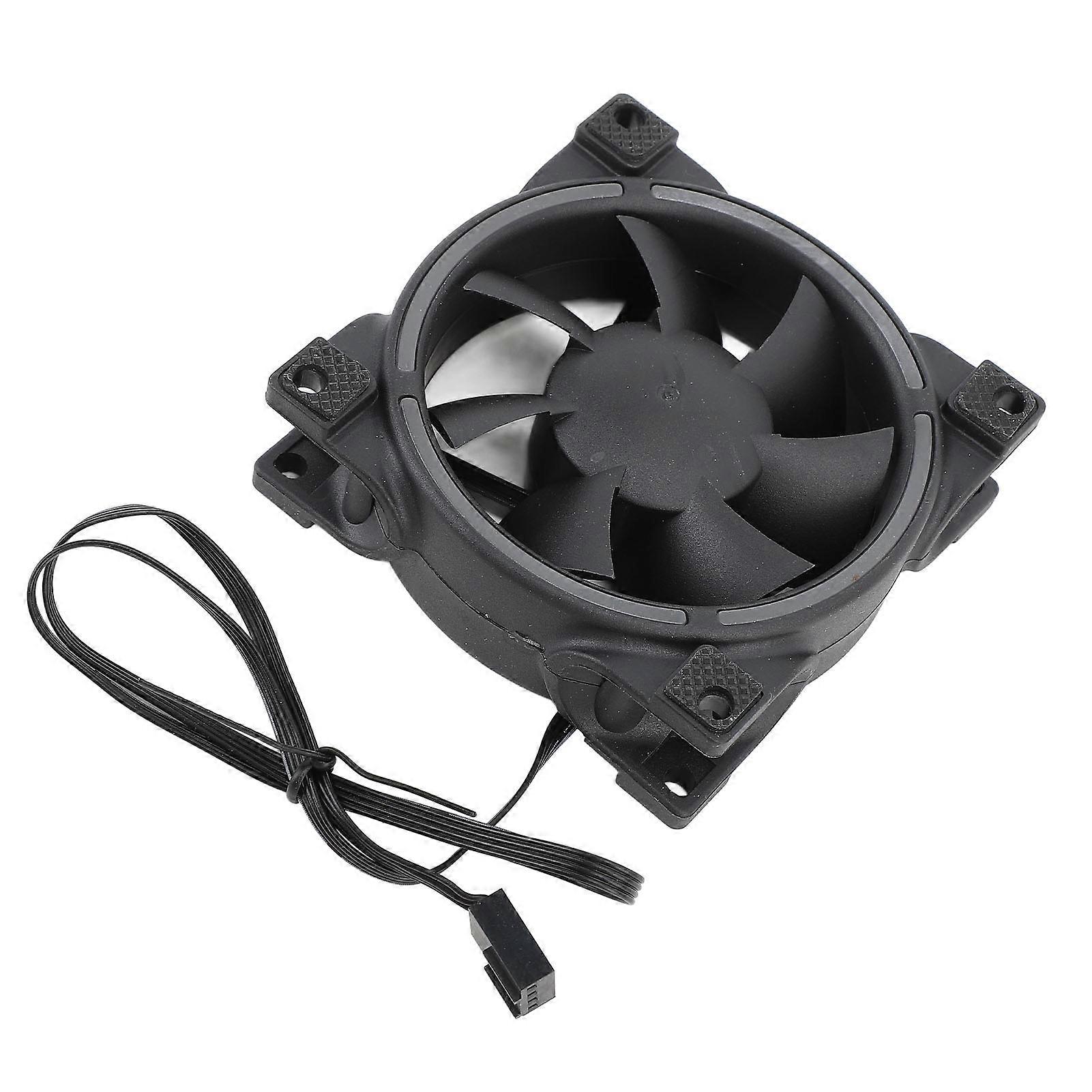 80mm PWM Case Fan Efficient Silent MFDB Dynamic Pressure Bearing Intelligent Temperature Control 800‑2500RPM Speed PC Cooling Fan Black 