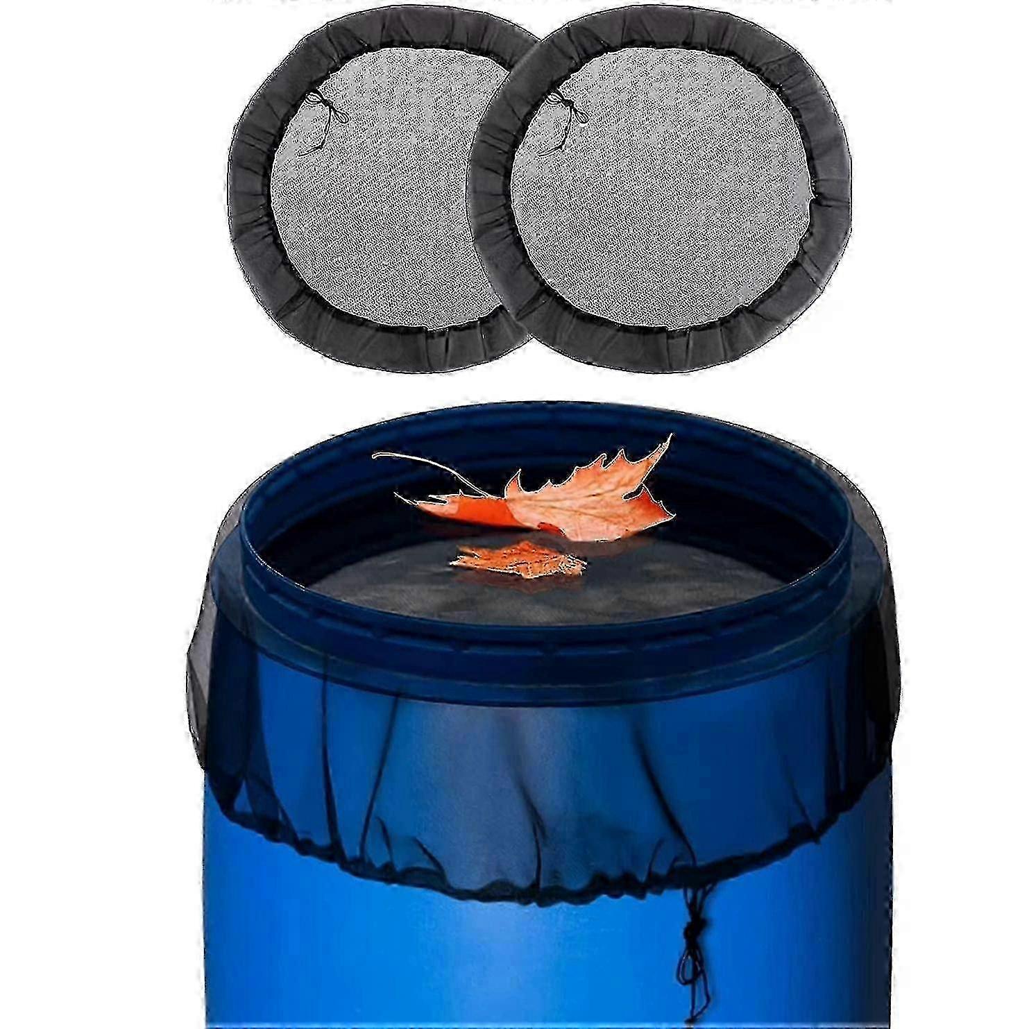 4 Pcs Mesh Cover For Rain Barrels With Drawstring SHZnv