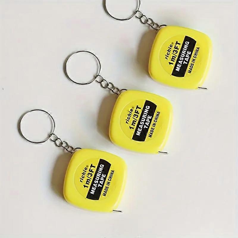 Mini Telescopic Tape Measure Keychain - 1 M/3 British Ruler Compact Pocket Size - Fits for Everyday Use, Parties, School and Promotional Gif