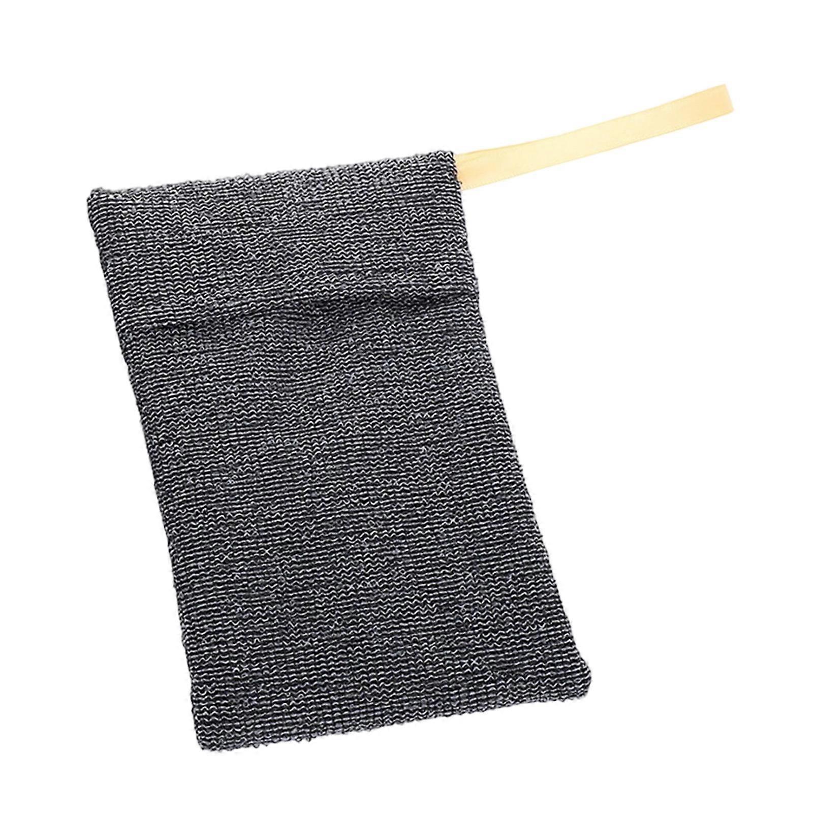 Soap Scrubbing Bags Exfoliating Design Slip Resistant Bath Sponges Exfoliating Mesh Soap Pouch withQuick Dry Hanging Loop  Orange and yellow