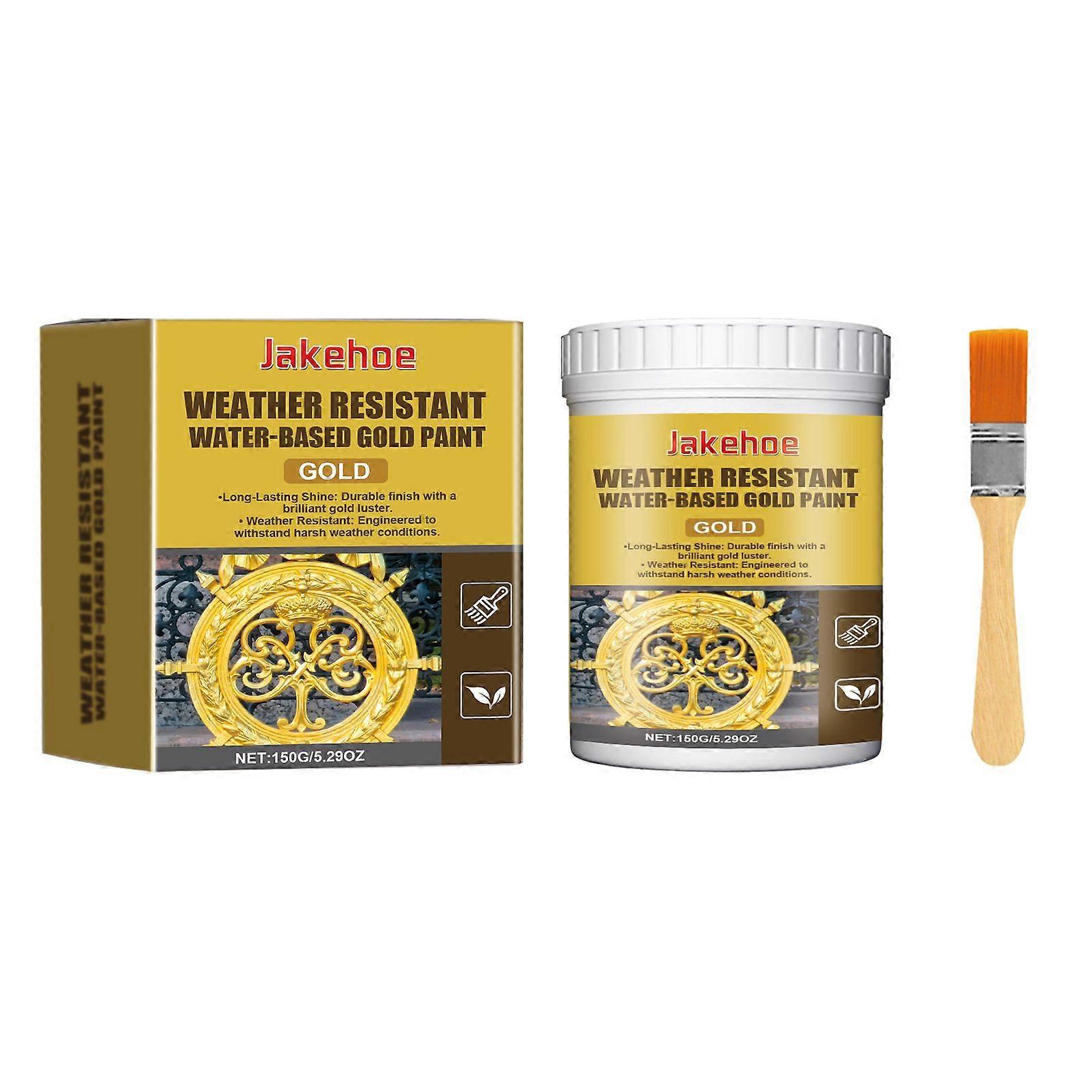 Jakehoe Weather-Resistant Water-Based Gold Paint