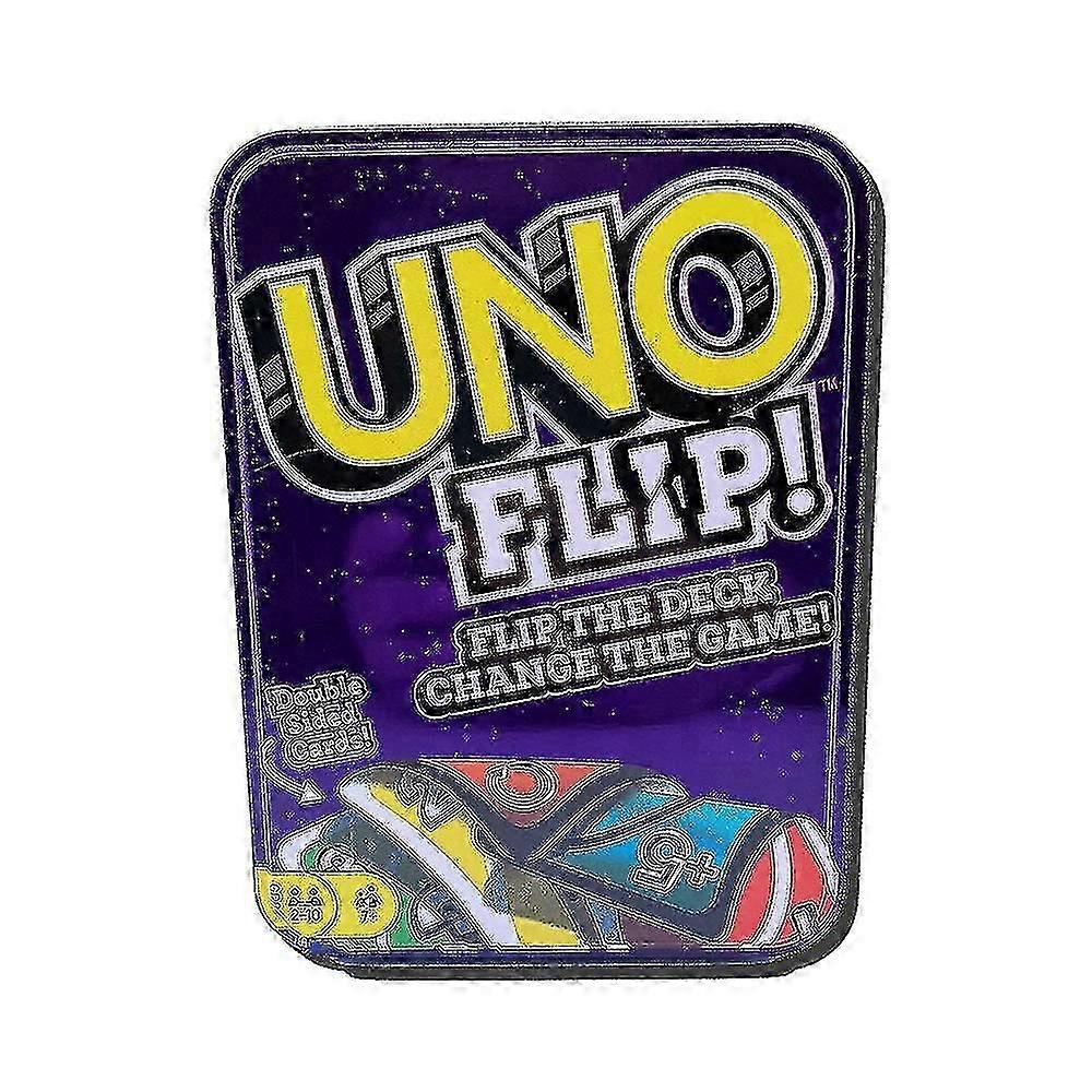 Iron Box Uno Flip,classic Colour & Number Matching Card Game,customizable & Erasable Wild,special Action Cards Included,gift For Kids 7+_yyc