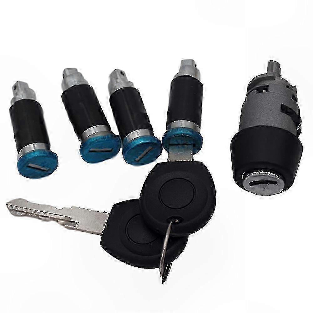Ignition Switch Set with 4 Door Locks, 2 Keys for T4 IV 1990-2003 Transporter Double Barn Doors Edition 1107