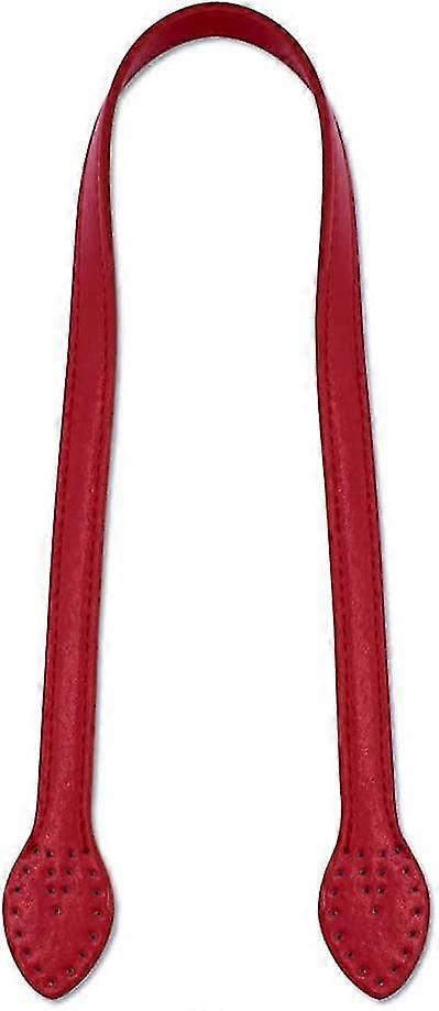 60cm Solid Pu Leather Carry Bag Belt Strap Handbag Handle(2pcs) - Red