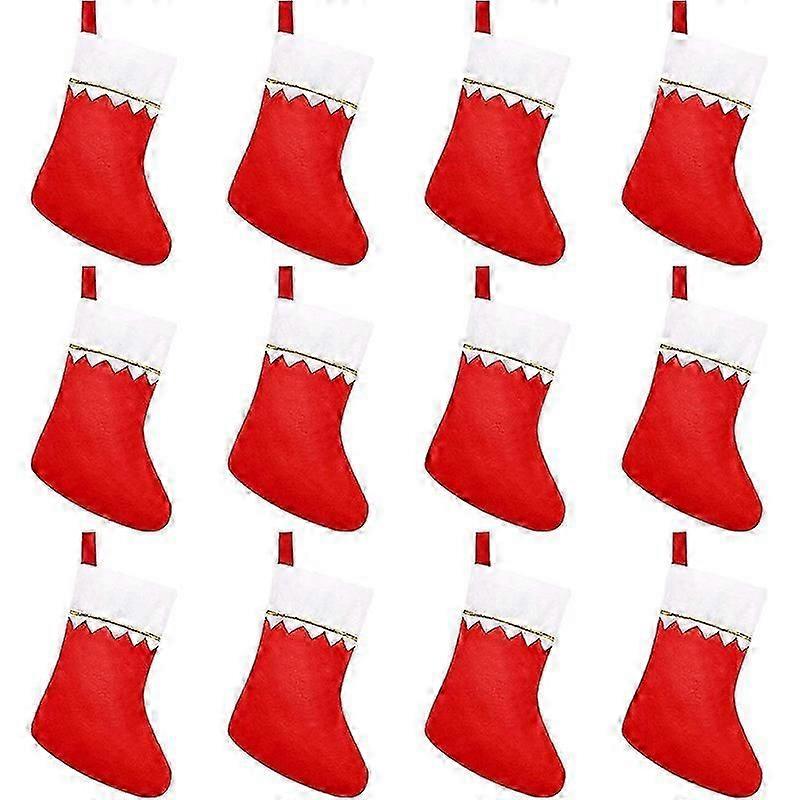 12 Christmas Stockings, Christmas Boots, Christmas Stockings Sock to Fill and Hang Gifts for Christmas