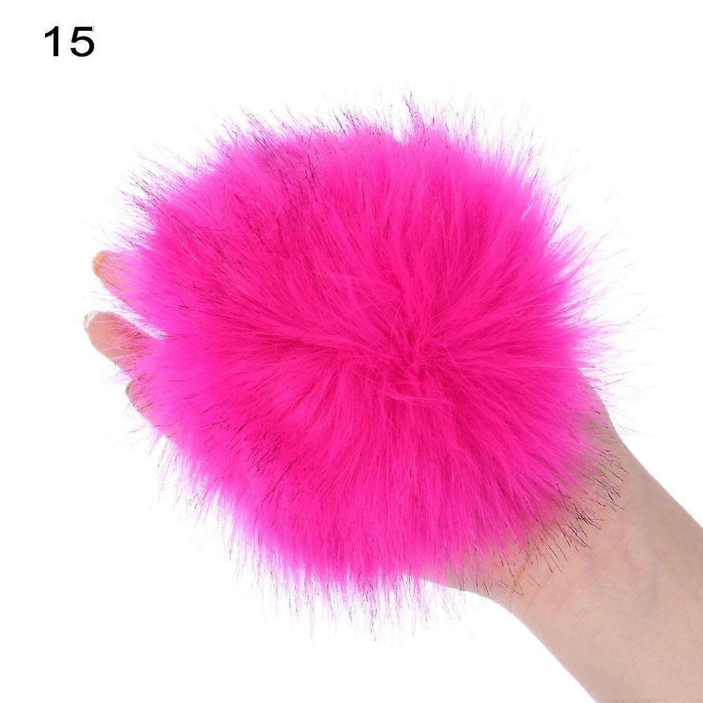 15 cm:n muoti naisten pom-turkispompom-kallojäljitelmäneulottu pipo