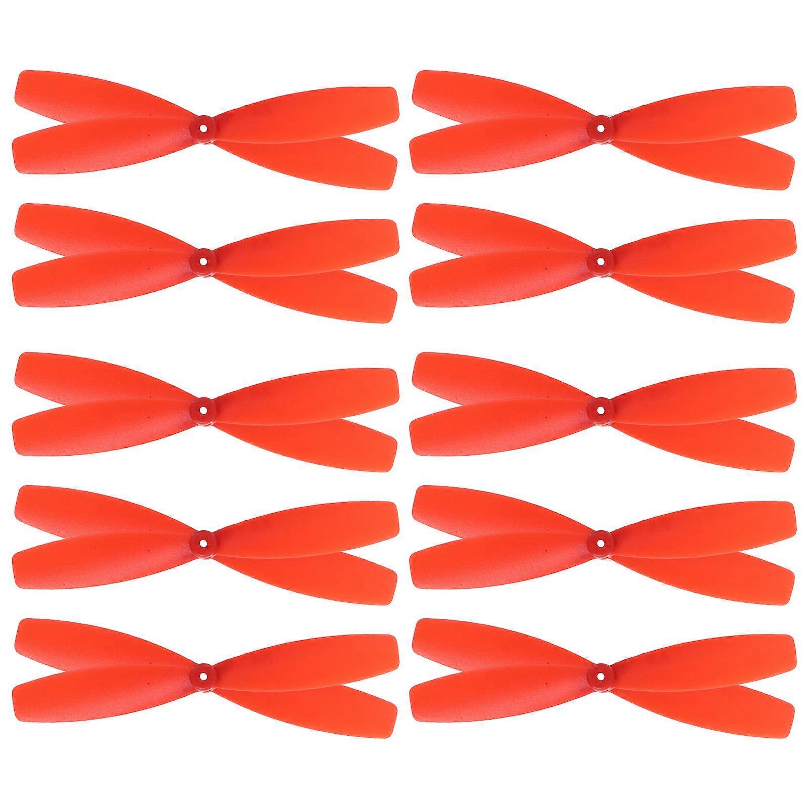 Red Plastic 2-Vane Propeller Parts for Rc Airplane Toy with 10Pairs
