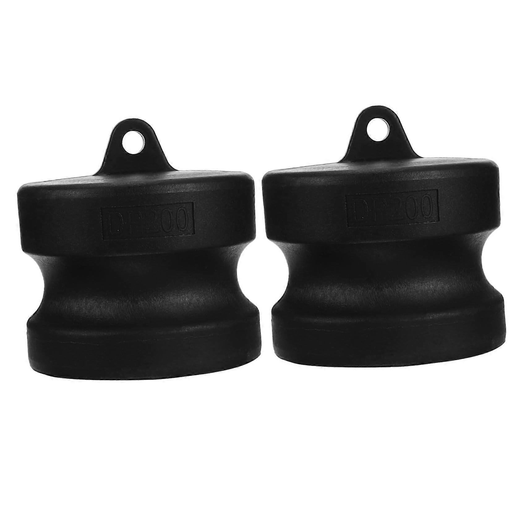 2 Pack DN50 2 Inch PP Plastic Camlock Dust Plug Coupling Adapter for Tote Tank Hose