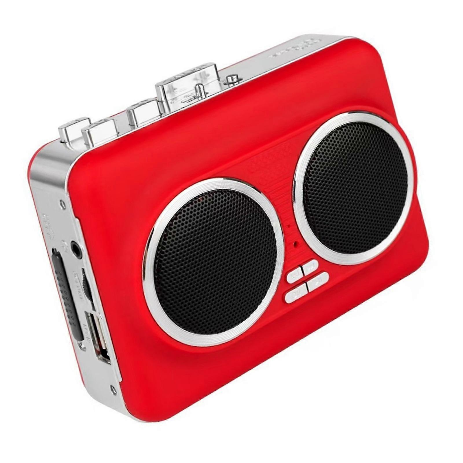 Portable Cassettes Tape To MP3 Converters USB Music Player Retro Style ABS Material Digital Sound Transfer Device  Red