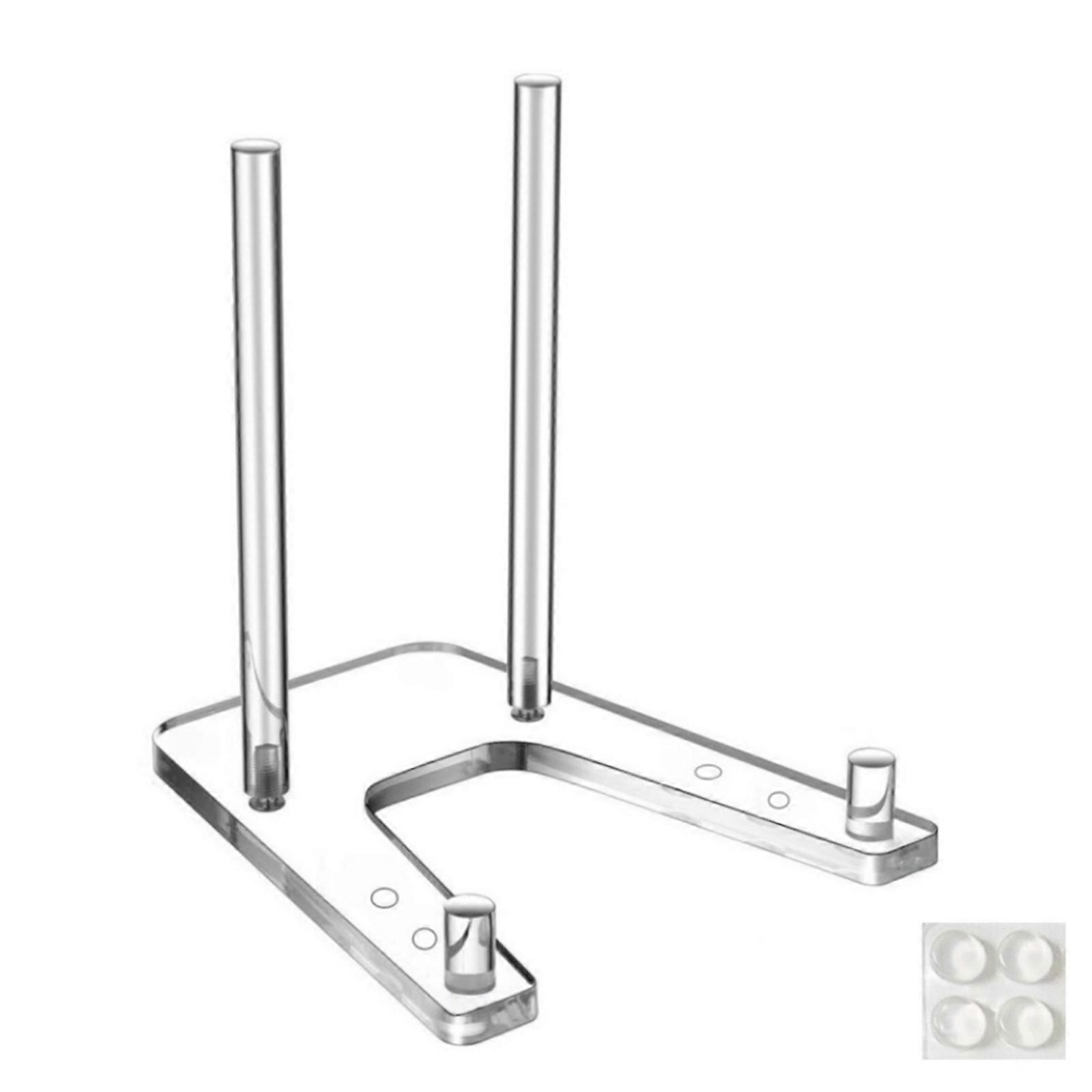 Modern Acrylic Display Stand For Creation Plates Books Modifiable Height And Secure Storage Solution Multicolor