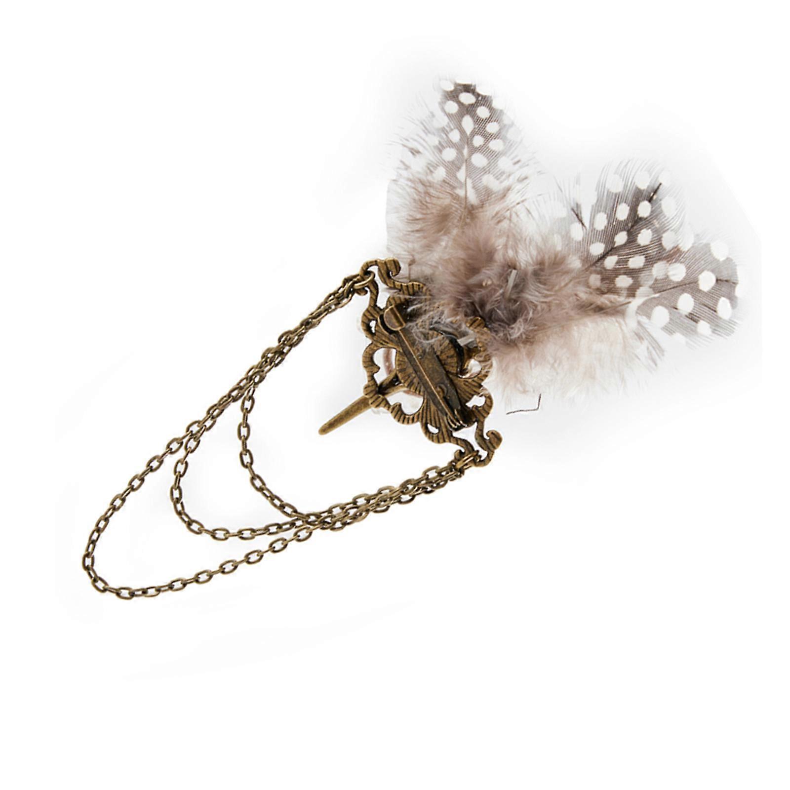 Καρφίτσα στήθους κοριτσιών καρφίτσα πέτου μεταλλική κρεμαστή αλυσίδα φτερό σχήμα καρφίτσα στήθους καρφίτσα Steampunk / καρφίτσα στήθους για ενήλικες εφήβους χρυσό