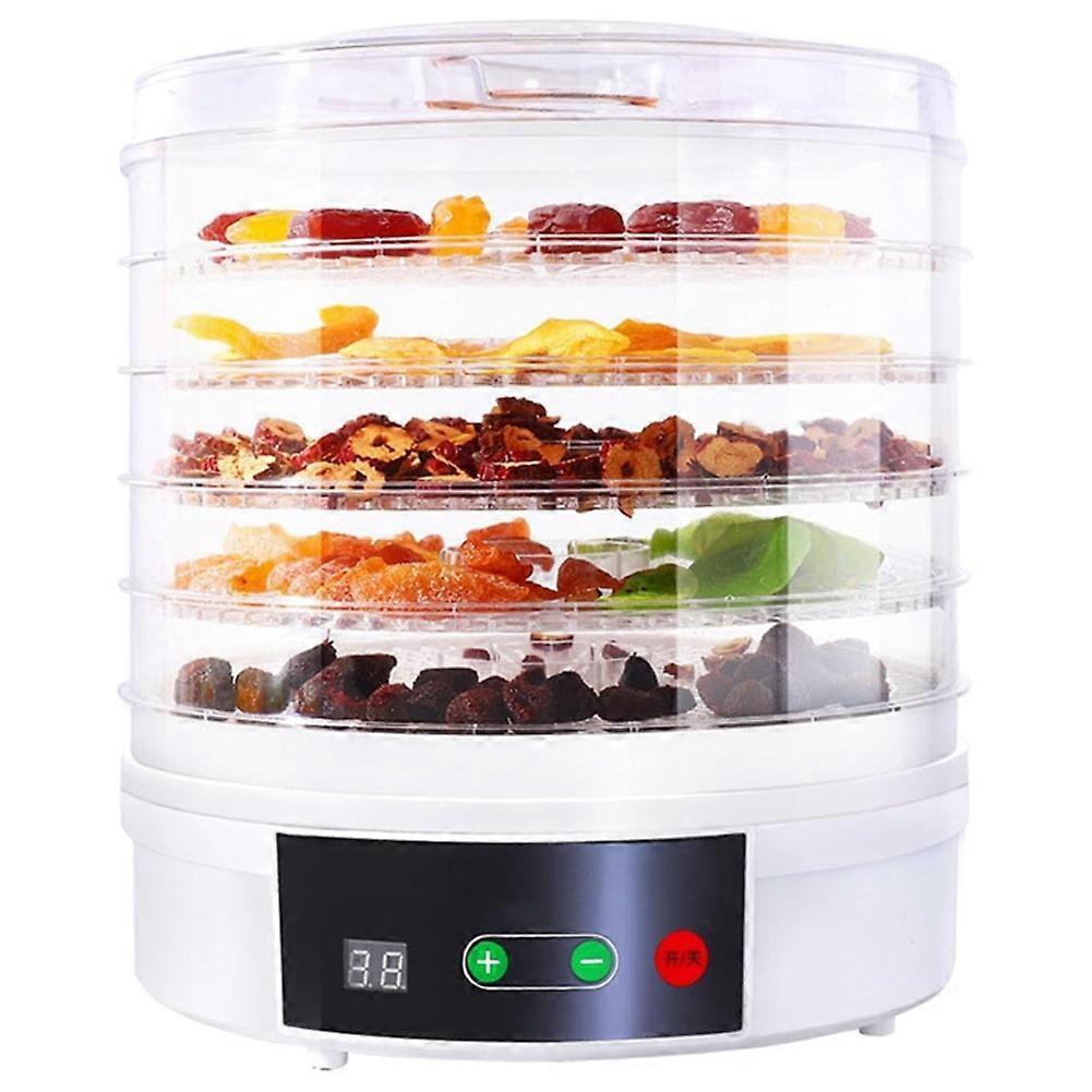 5 Trays Food Dehydrator Machine Freeze Dryer Machine Meat Dehydrator 350W for Fruits Vegetables and Candies UK Plug