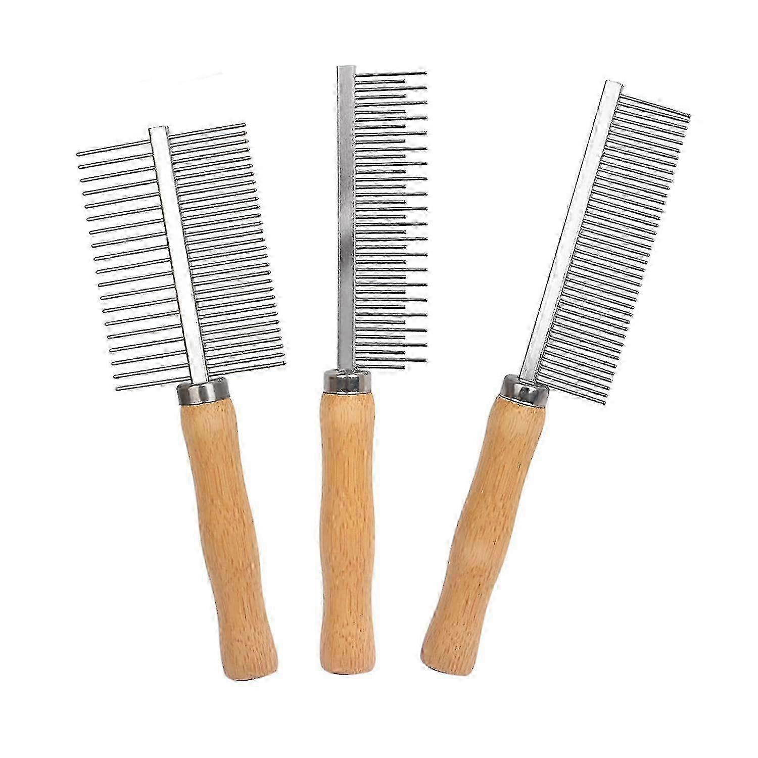 Wooden Handle Comb Groom and Remove Debris and Mats