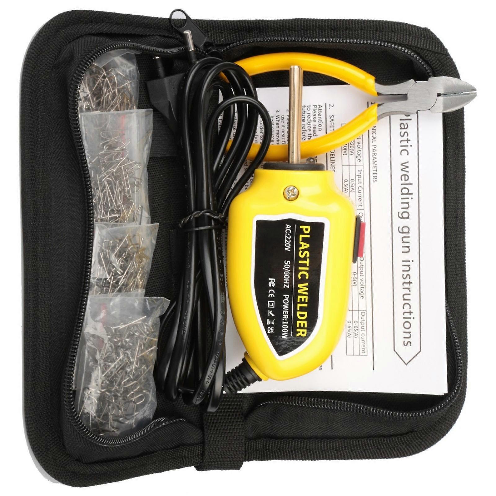 Multiple Purpose Plastic Welding Includes 200 Studs And Safety Pliers For Car Restoration Projects  Yellow