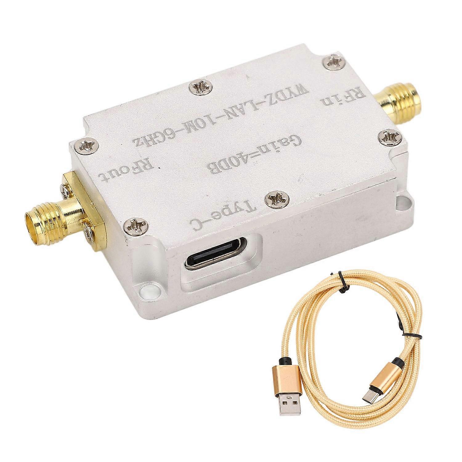Low Noise Amplifier 40DB Gain 10M To 6GHz Precise Transmission LNA RF Power Preamplifier for FM Radi