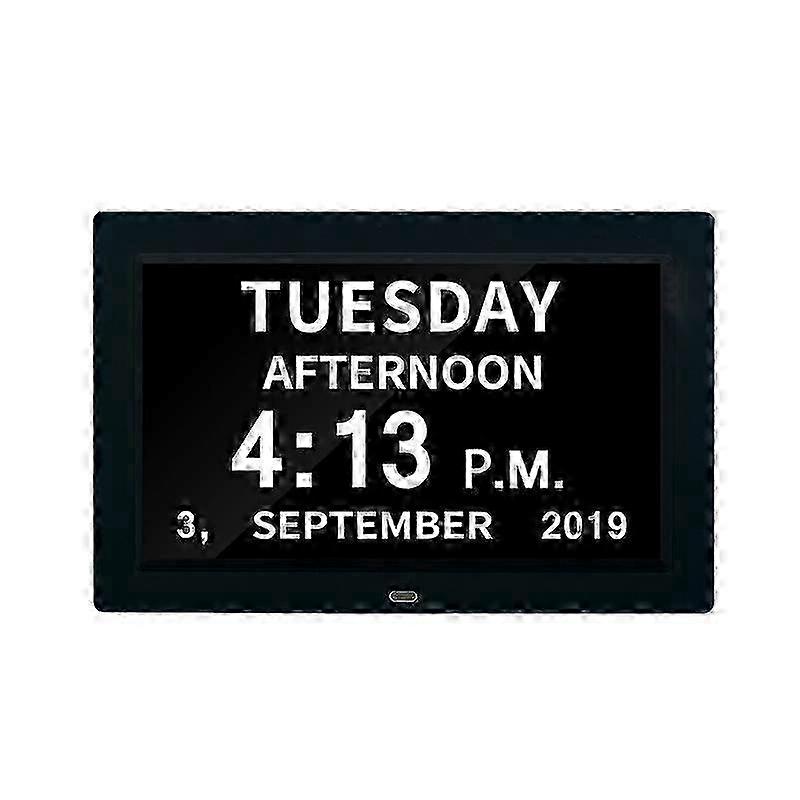 Digital Day Alarm Clock LED Calendar Dementia Time Date Month Memory Gifts Christmas