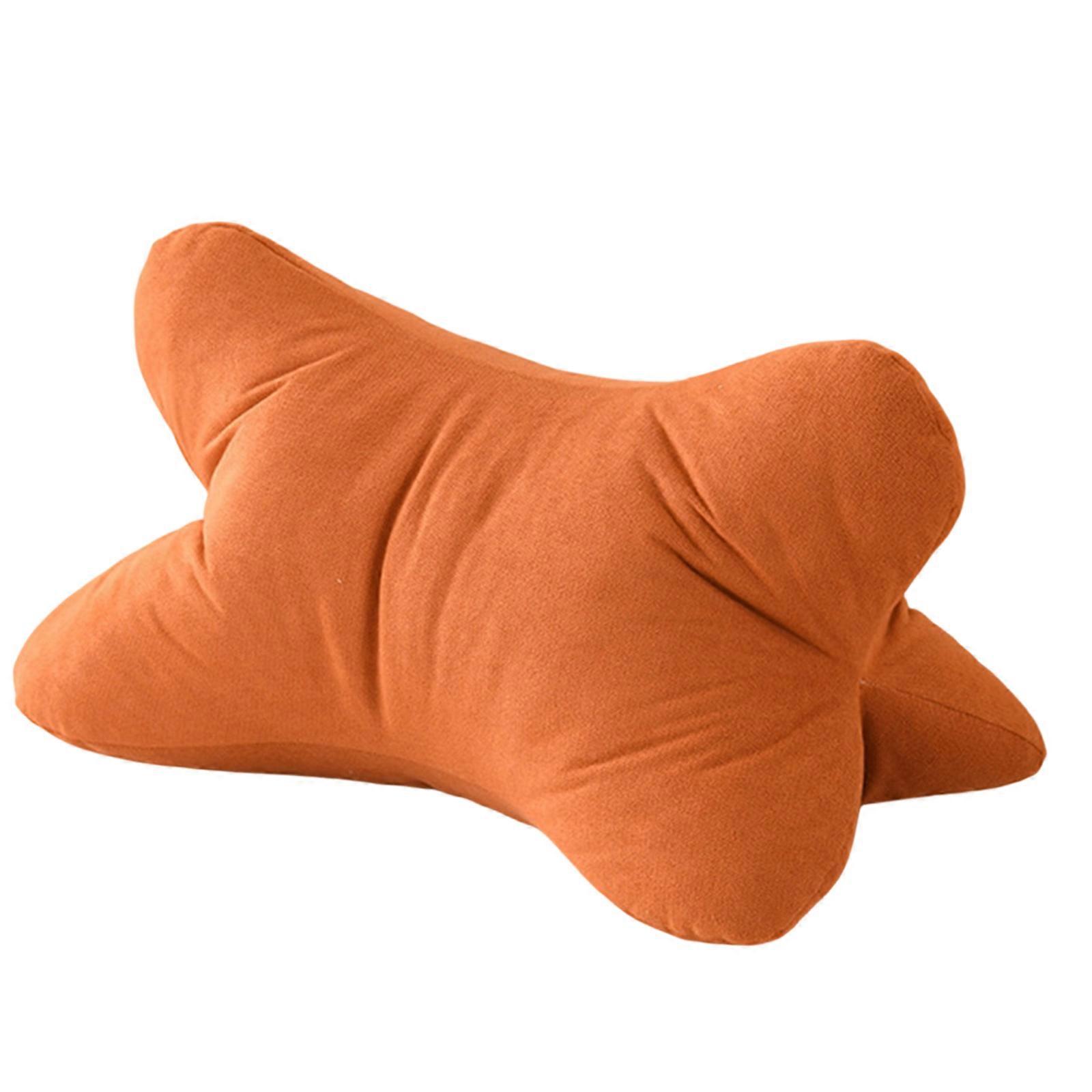 Breathable Fiber Cushion Neck And Lumbar Support Pillow For Cervical Spine Support During Sleeping Working Relaxing  F