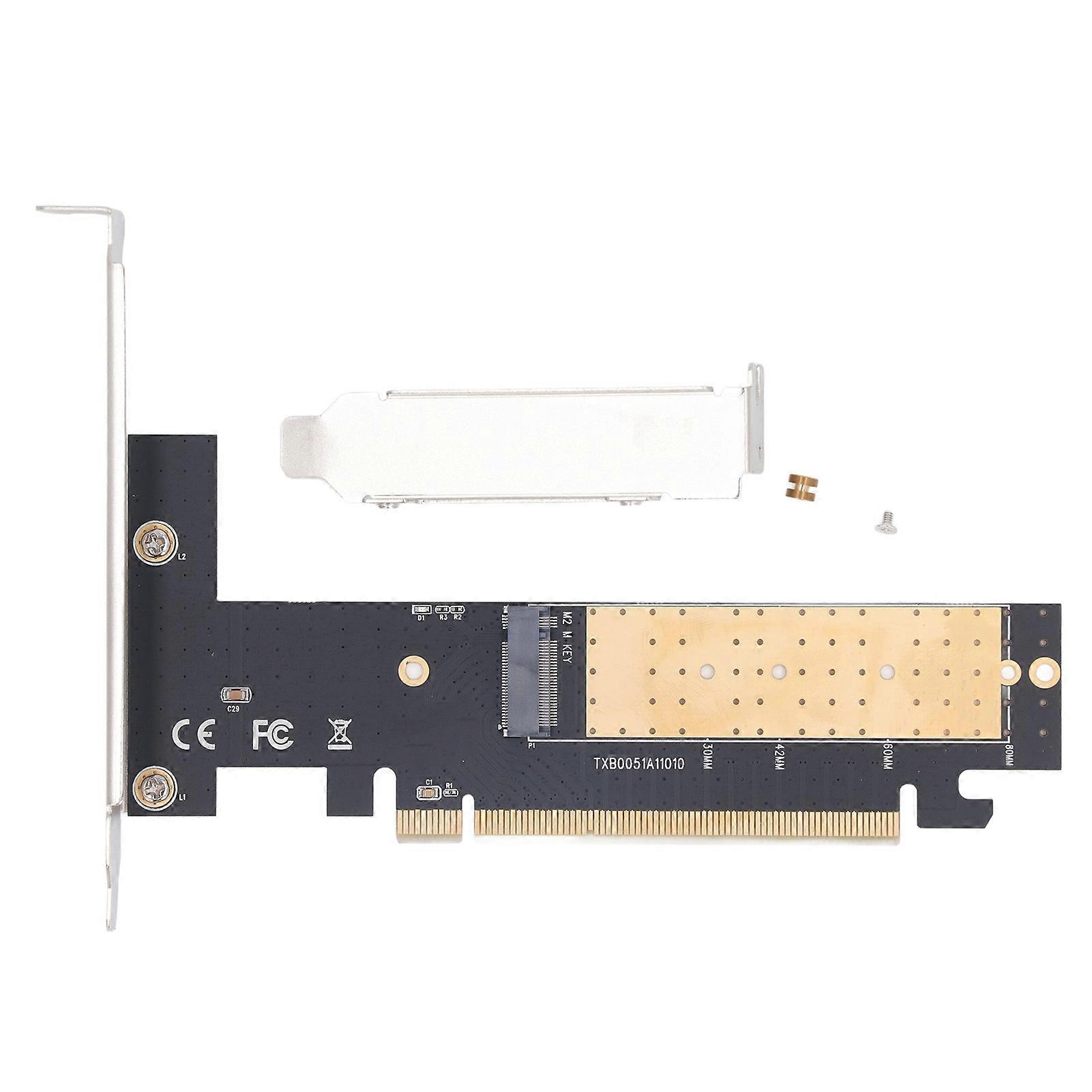 PCIe X16 to M.2 Adapter Card Professional Efficient Full Height PCI Express to M.2 Adapter with Half Height Baffle for Computer