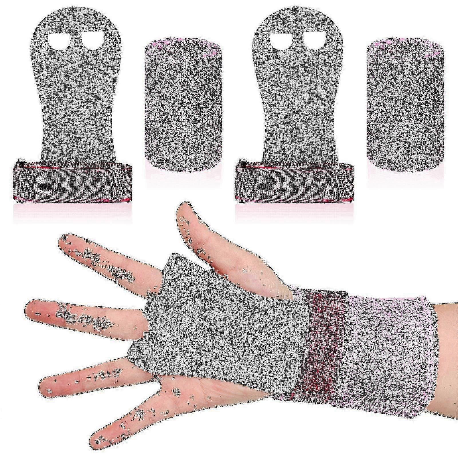 Conjunto de 4 peças com protetores de pulso e munhequeiras para exercícios infantis.