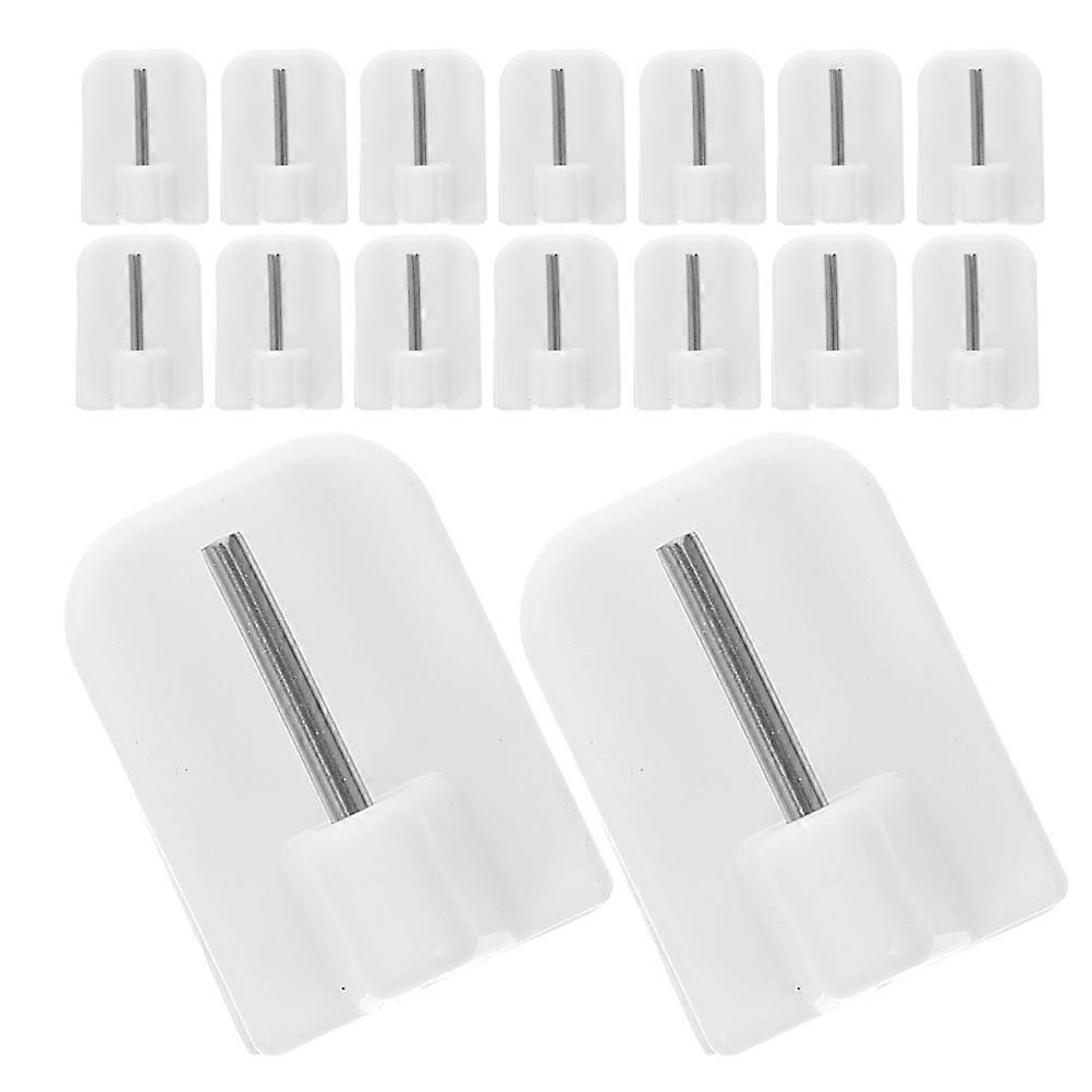 Shower Curtain Hooks White Plastic for Secure Fixation 30Pcs