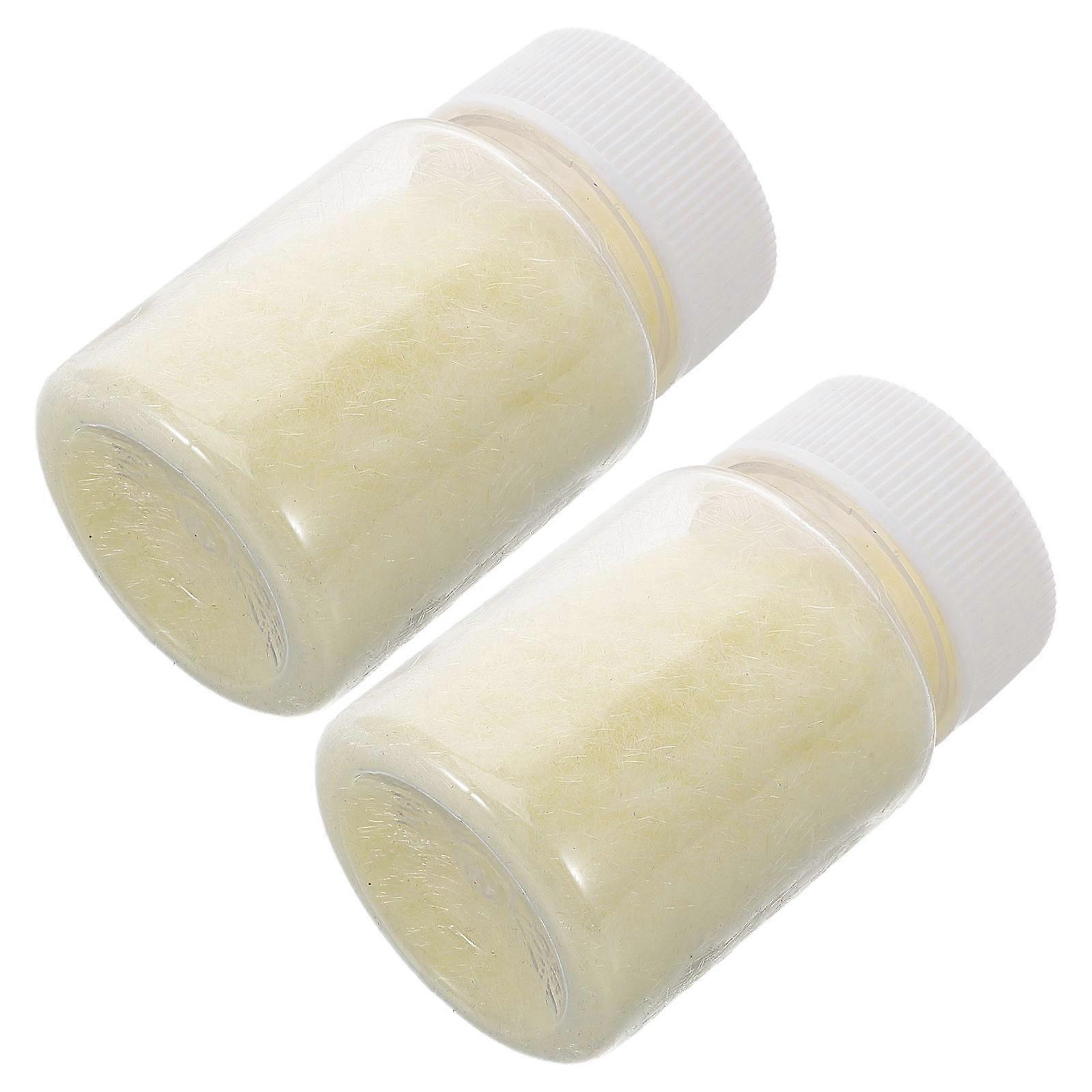 Light Yellow Flocking Powder for Squeeze Toy Craft 2 Bottle Set