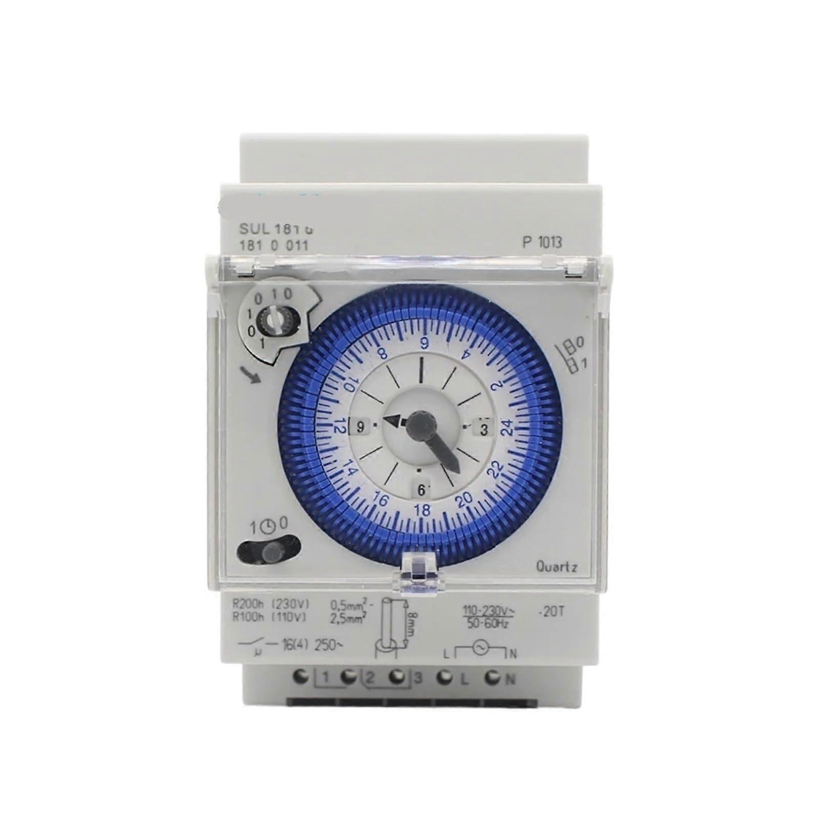 24 Hour DIN Rail Timer Switch SUL181d 110230VAC Analog Precise Time Control for Home and Factory
